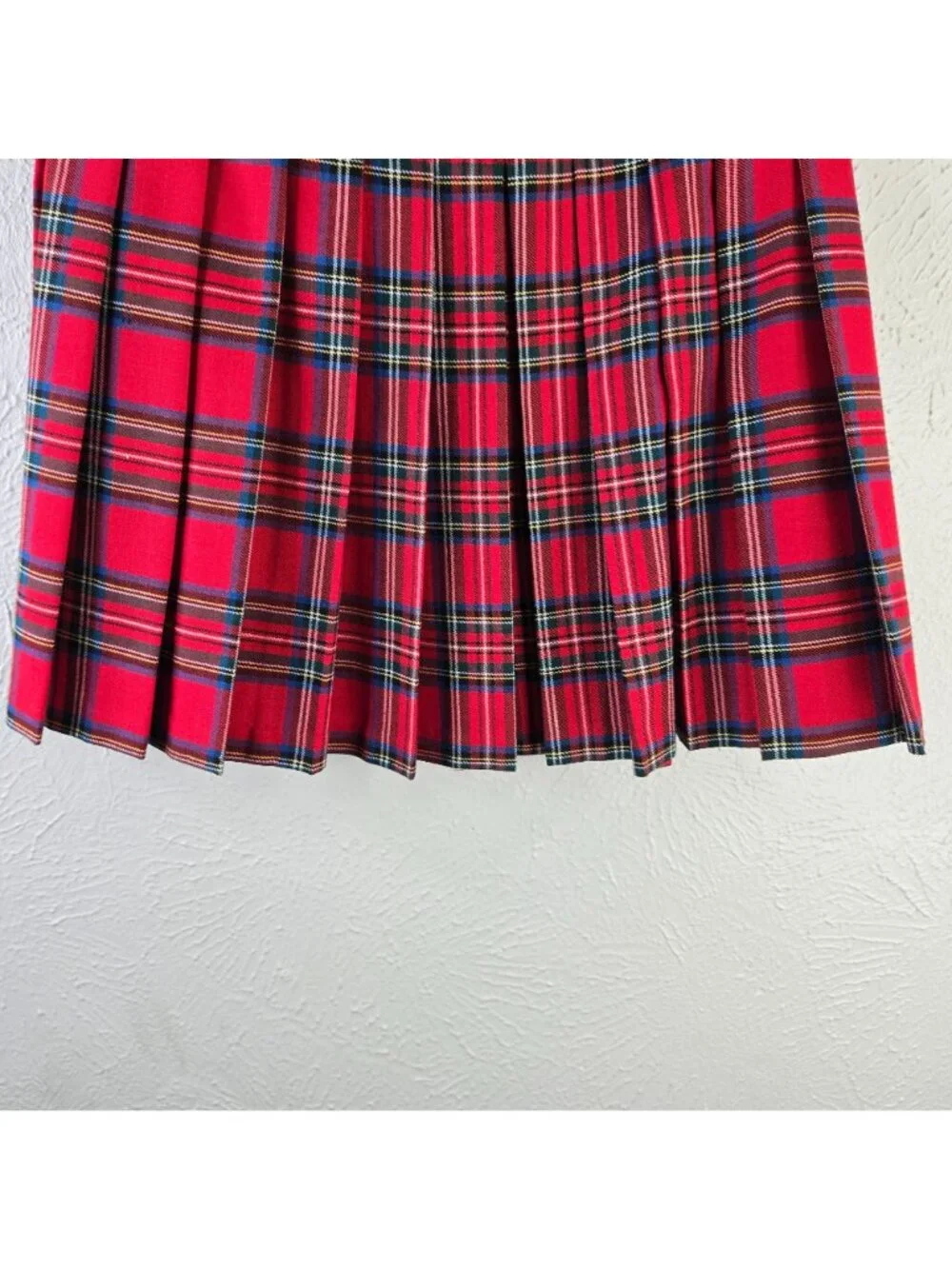 Express Pleated‎ Mini Wrap Skirt M Red Plaid Preppy Academia Grunge School Girl
